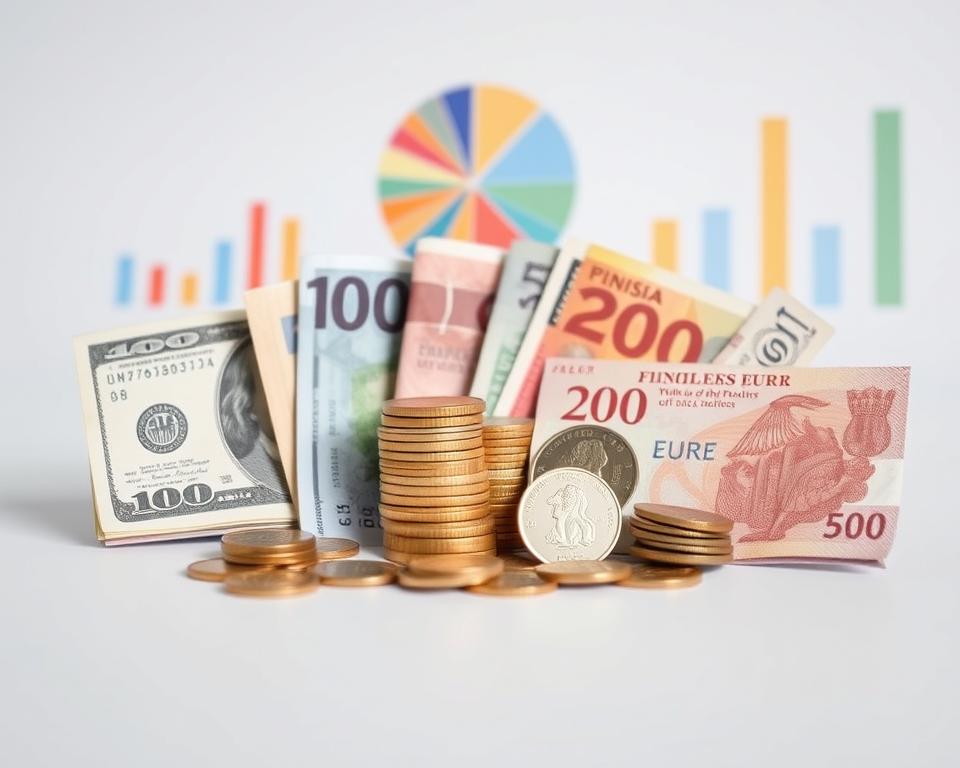 Diverse currency portfolio showing safe currency strategies through diversification