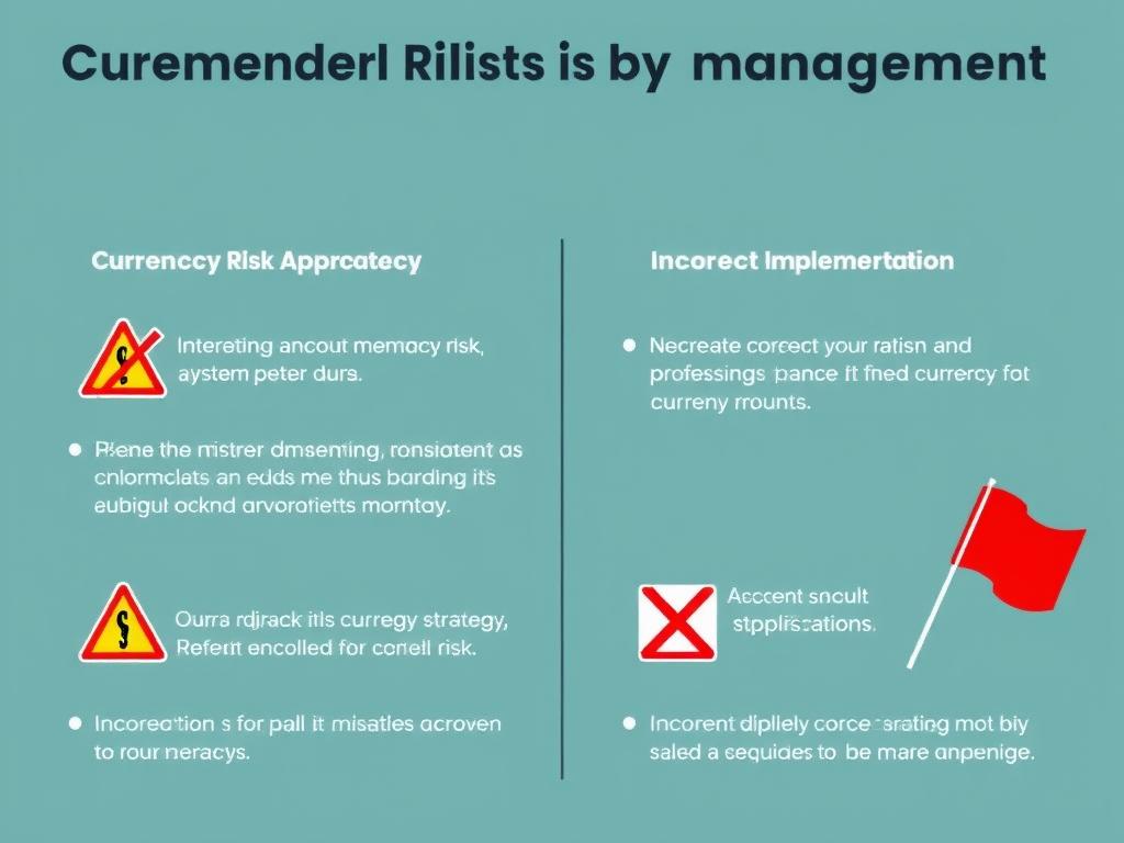 Warning signs showing common pitfalls in implementing safe currency strategies