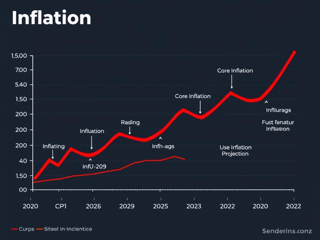 Chart showing inflation trends and projections through 2025 Chart showing inflation trends and projections through 2025
