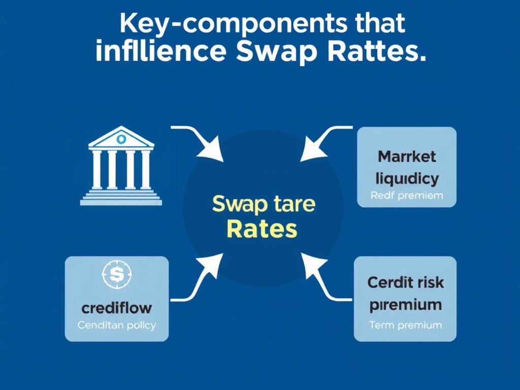 Diagram showing the components of swap rates