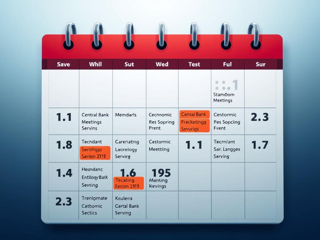 Economic calendar highlighting upcoming events affecting swap rates