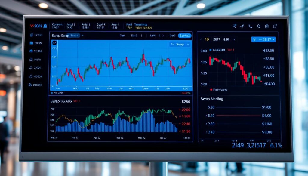 Financial market data showing swap rate trends today