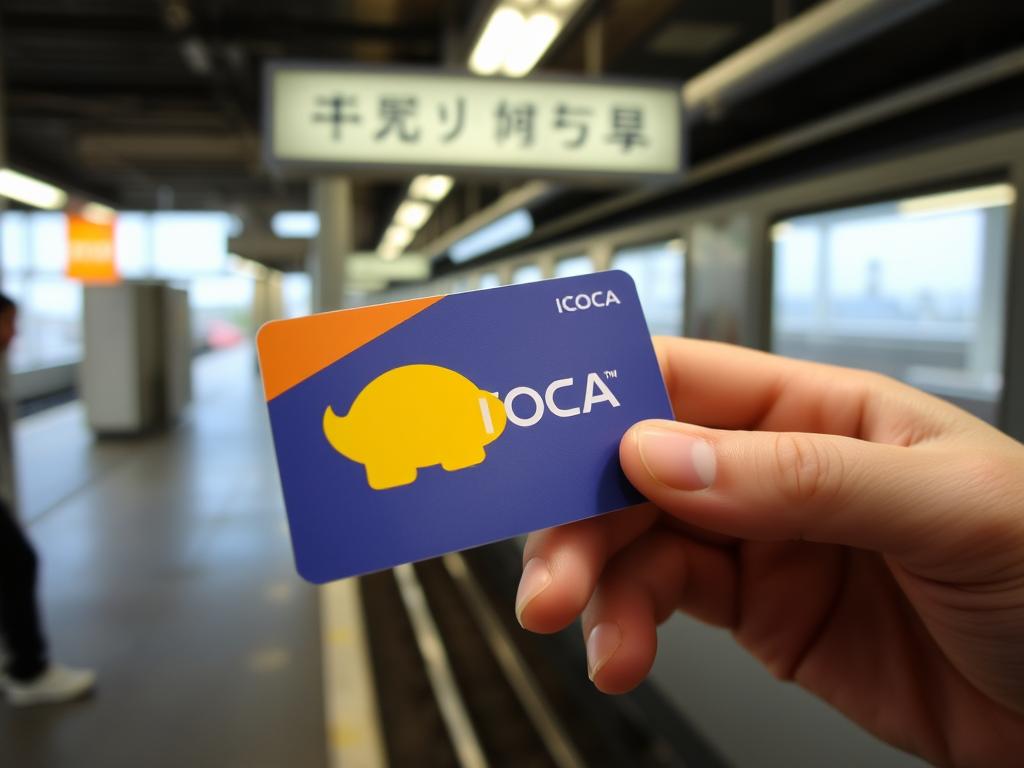 ICOCA card being used in Kansai region of Japan