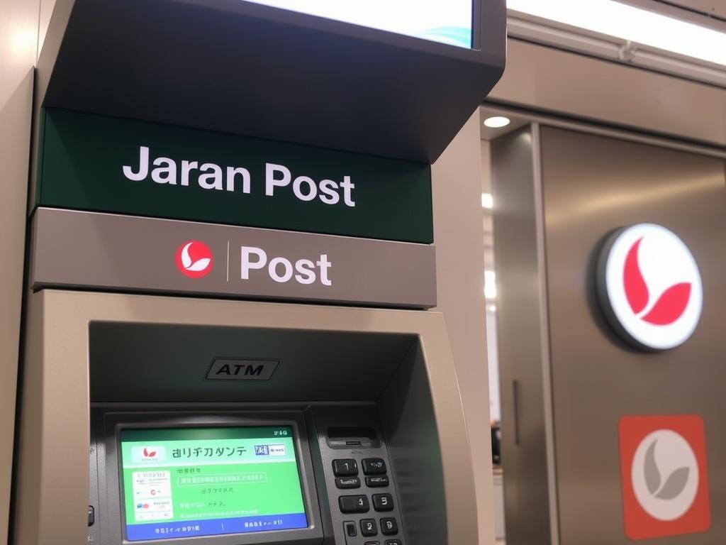 Japan Post Bank ATM with credit cards in Japan