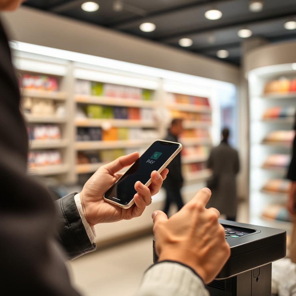 Tourist using smartphone mobile payment app in Europe as alternative to US dollars Tourist using smartphone mobile payment app in Europe as alternative to US dollars