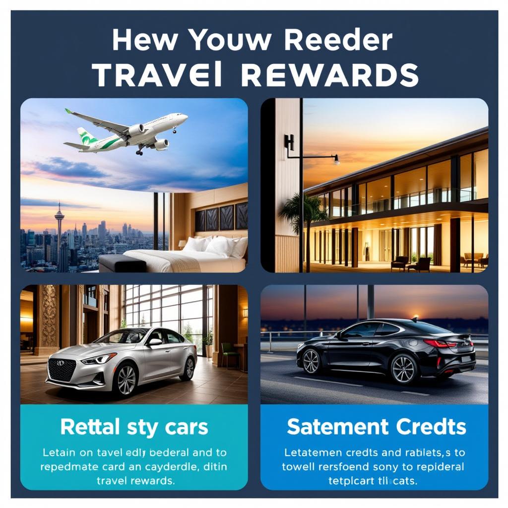 Various travel redemption options for credit card rewards