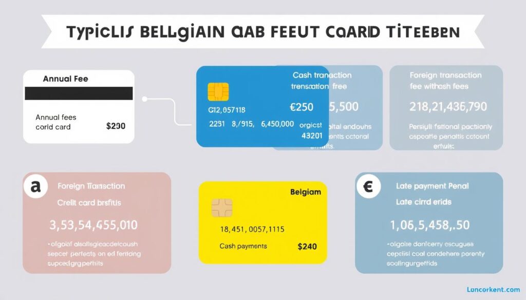 Visual breakdown of Belgium credit card fees and charges