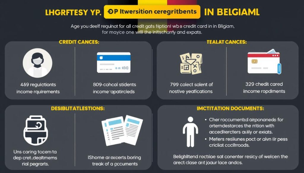 Visual representation of eligibility requirements for Belgium credit cards