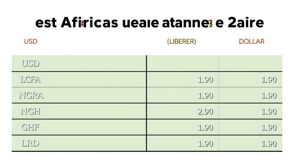 Comparison of USD exchange rates with different West African currencies