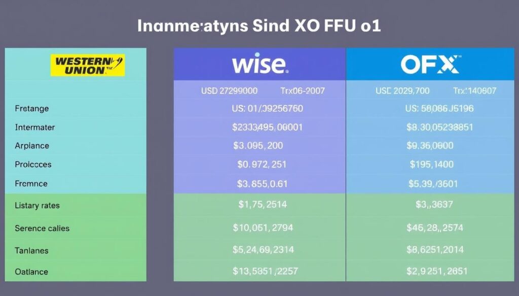 Comparison of online money transfer services for USD to XOF conversion