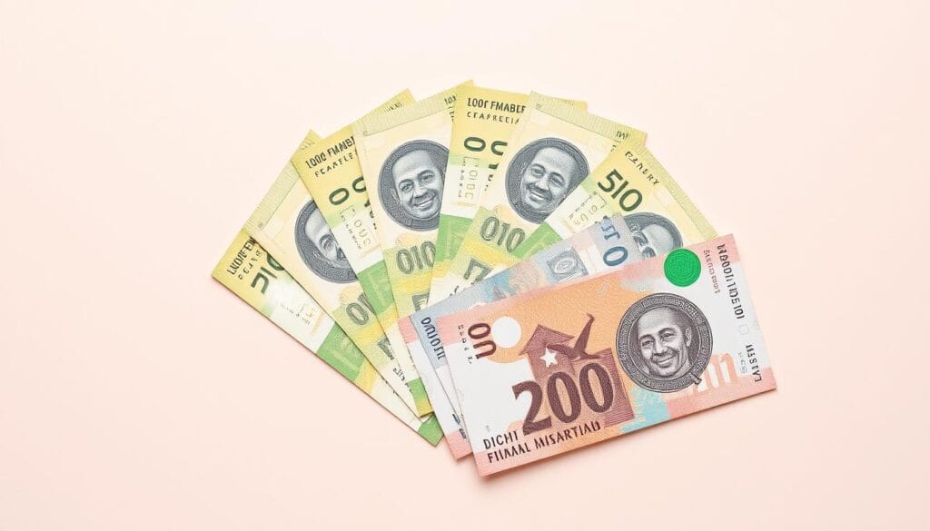 Current Ethiopian birr banknotes showing all denominations from the 2020 series Current Ethiopian birr banknotes showing all denominations from the 2020 series