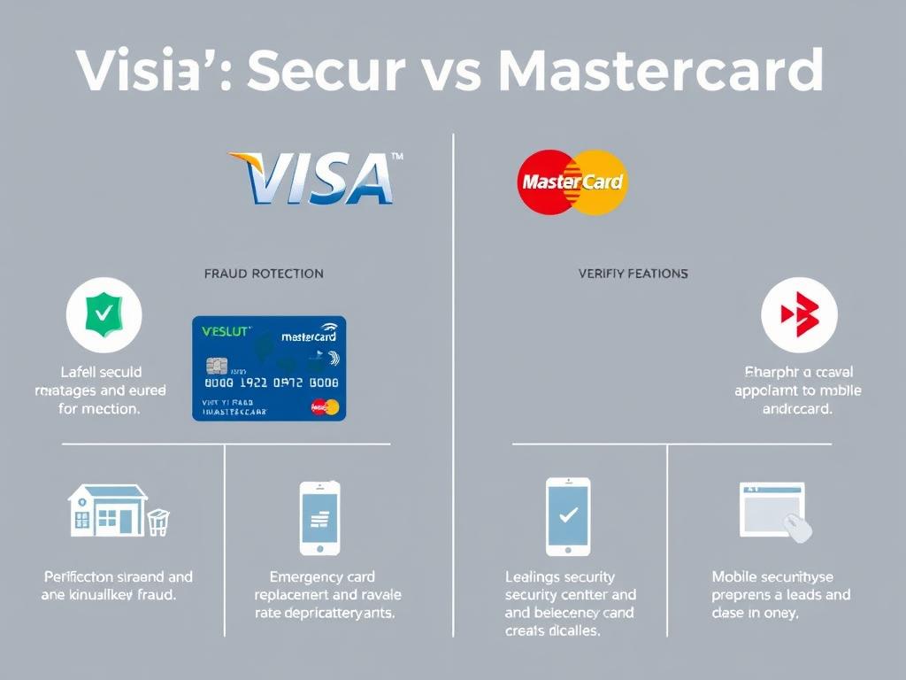 Security features comparison between Visa and Mastercard for international travelers