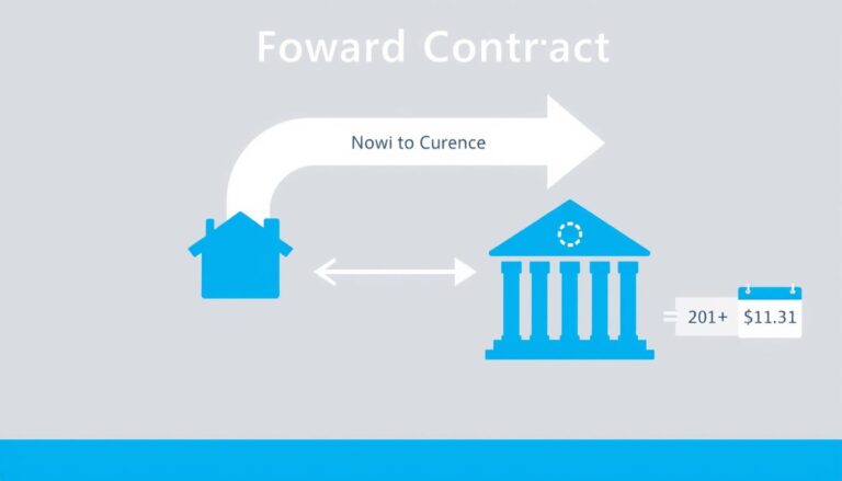 Forward contract in foreign exchange diagram showing agreement between two parties