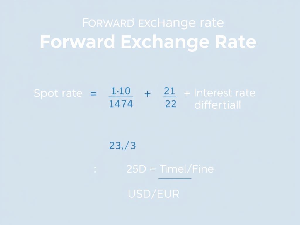 Forward contract rate calculation showing spot rate and interest rate differential