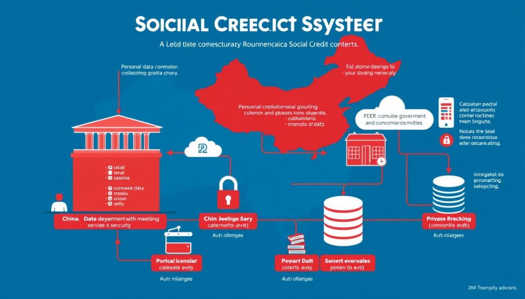 Visual representation of data privacy concerns related to Chinas Social Credit System