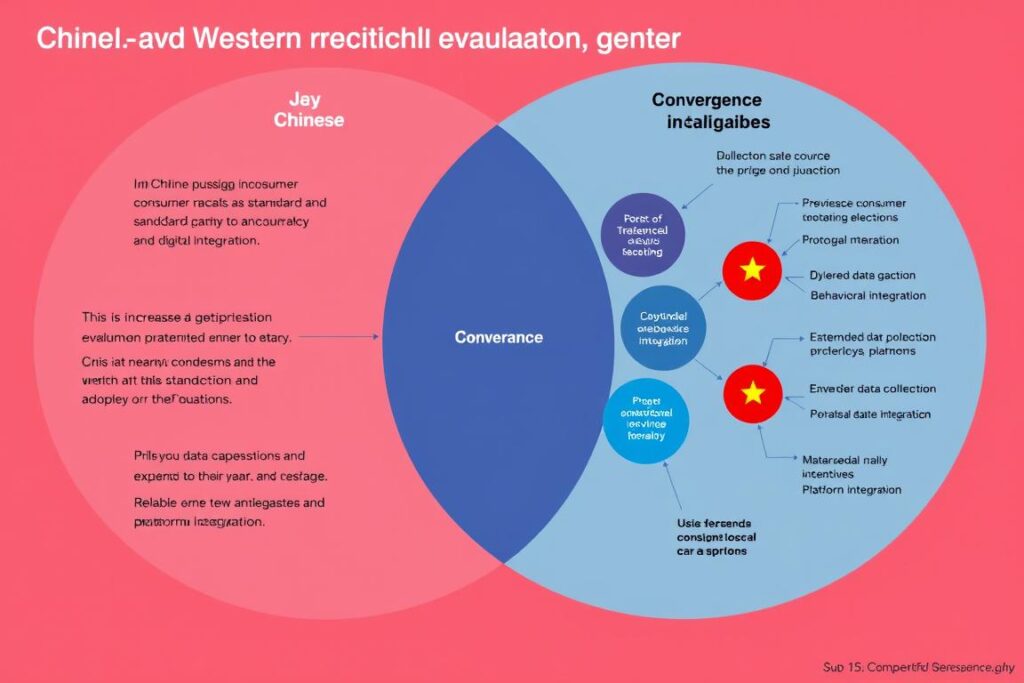 Visualization of emerging convergence between Chinese and Western credit evaluation approaches